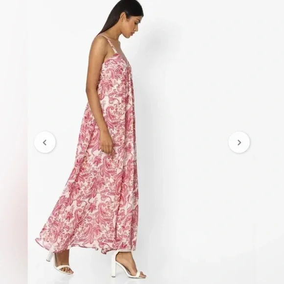 Sassfras Pink and White Paisley Dress - Picture 8 of 10